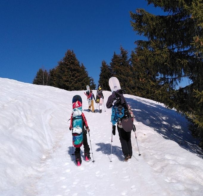 PROGRAM FOR FREERIDE SNOWSHOEING BACKCOUNTRY GIRLS CAMP EIVY CHAMONIX