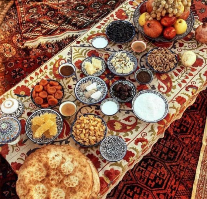 Programme étale de nourriture ouzbeks