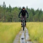 Mountain bike vignette Lapland north shore