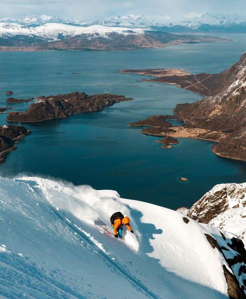 Top voilier sail ski norvège fjords alpes de lyngen