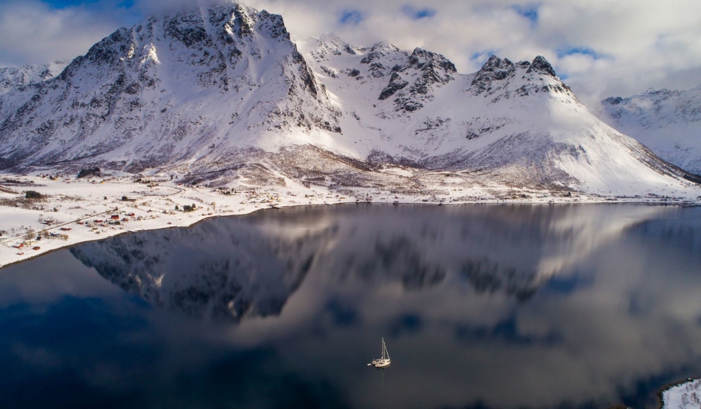 Galerie voilier sail ski norvège fjords alpes de lyngen